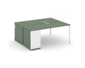 Рабочая станция с опорным шкафом-купе CN.DRS-233 W 1400x1480x750 Concept images