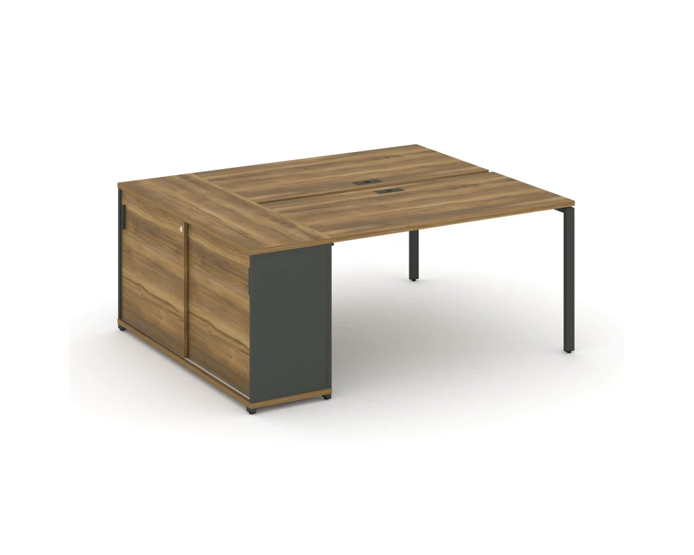 Рабочая станция с опорным шкафом-купе CN.DRS-233 W 1400x1480x750 Concept