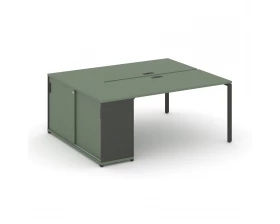 Рабочая станция с опорным шкафом-купе CN.DRS-233 W 1400x1480x750 Concept images