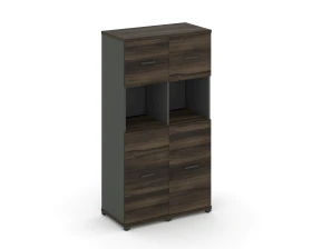 Шкаф 2 узкие секции, 4 ниши CN.STU-425 A 836x420x1554 Концепт / Concept images