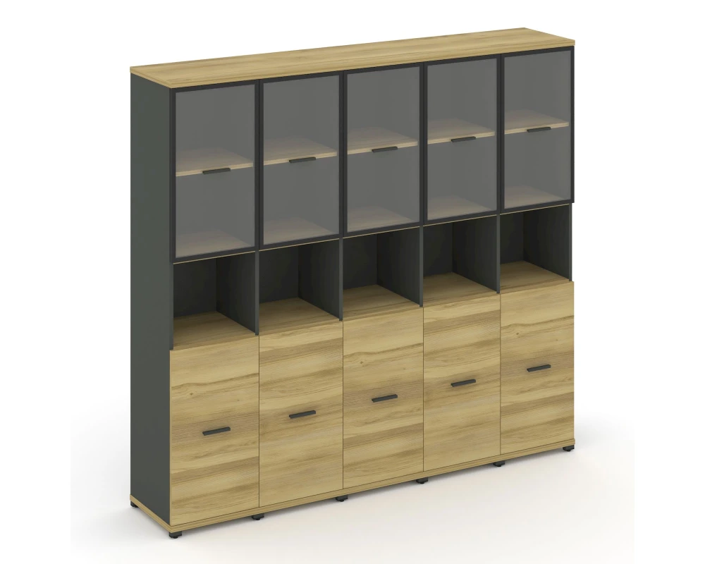 Шкаф 5 узких секции, 5 ниш CN.STU-553 RPB A 2084x420x1922 Концепт / Concept