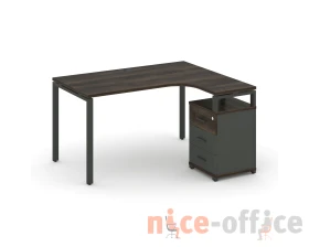 Стол эргономичный с опорной тумбой CN.SA-305(R) A 1380x1180/1546x750 Концепт / Concept images