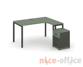 Стол эргономичный с опорной тумбой CN.SA-305(R) A 1380x1180/1546x750 Концепт / Concept images
