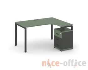 Стол эргономичный с опорной тумбой CN.SA-305(R) A 1380x1180/1546x750 Концепт / Concept images