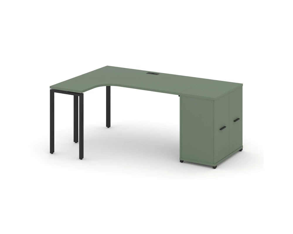Стол эргономичный с опорным распаш. шкафом CN.SA-210(L) B 2000x1180x750 Concept