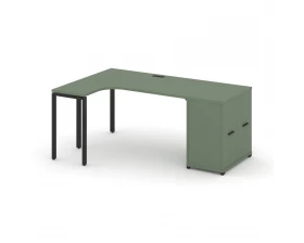 Стол эргономичный с опорным распаш. шкафом CN.SA-210(L) B 2000x1180x750 Concept images