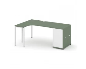 Стол эргономичный с опорным распаш. шкафом CN.SA-210(L) W 2000x1180x750 Concept images