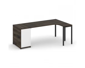 Стол эргономичный с опорным распаш. шкафом CN.SA-210(R) B 2000x1180x750 Concept images