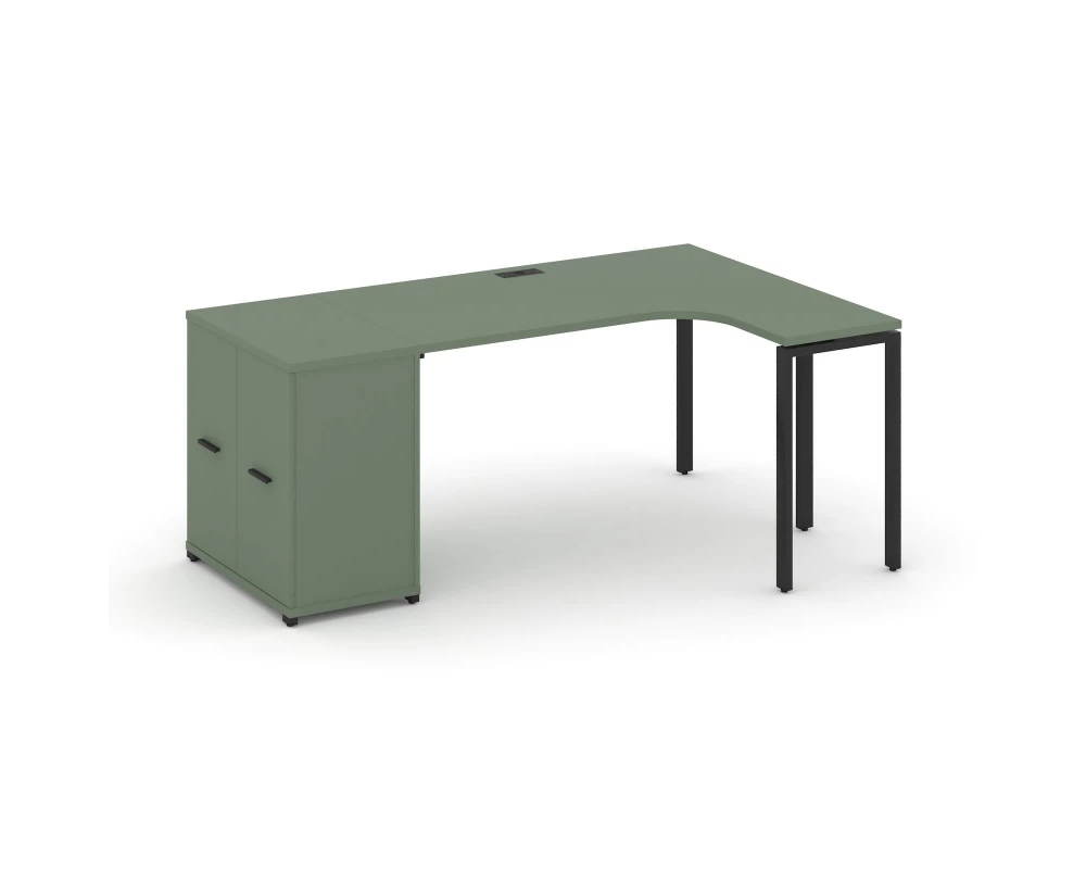 Стол эргономичный с опорным распаш. шкафом CN.SA-210(R) B 2000x1180x750 Concept