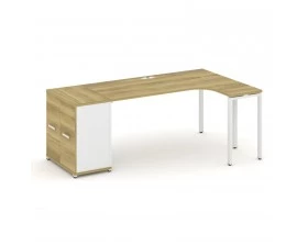 Стол эргономичный с опорным распаш. шкафом CN.SA-210(R) W 2000x1180x750 Concept images
