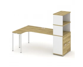 Стол эргономичный с опорным распаш. шкафом с надставкой выс. CN.SA-216(L) W 2000x1180x1530 Concept images