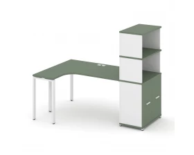 Стол эргономичный с опорным распаш. шкафом с надставкой выс. CN.SA-216(L) W 2000x1180x1530 Concept images