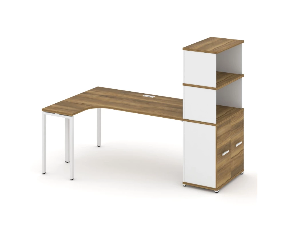 Стол эргономичный с опорным распаш. шкафом с надставкой выс. CN.SA-216(L) W 2000x1180x1530 Concept