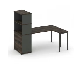 Стол эргономичный с опорным распаш. шкафом с надставкой выс. CN.SA-216(R) A 2000x1180x1530 Concept images