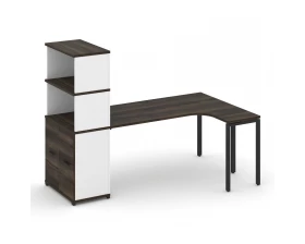 Стол эргономичный с опорным распаш. шкафом с надставкой выс. CN.SA-216(R) B 2000x1180x1530 Concept images