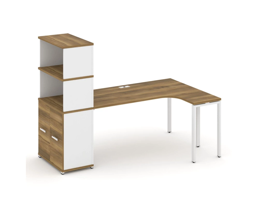 Стол эргономичный с опорным распаш. шкафом с надставкой выс. CN.SA-216(R) W 2000x1180x1530 Concept