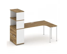 Стол эргономичный с опорным распаш. шкафом с надставкой выс. CN.SA-216(R) W 2000x1180x1530 Concept images