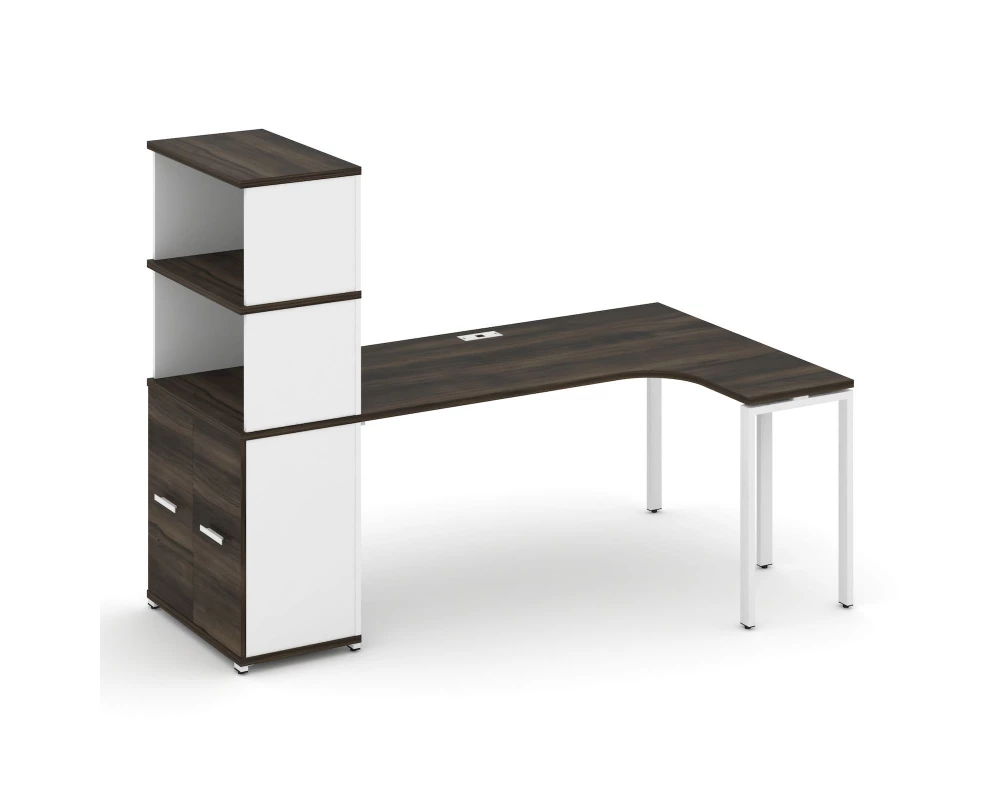 Стол эргономичный с опорным распаш. шкафом с надставкой выс. CN.SA-216(R) W 2000x1180x1530 Concept