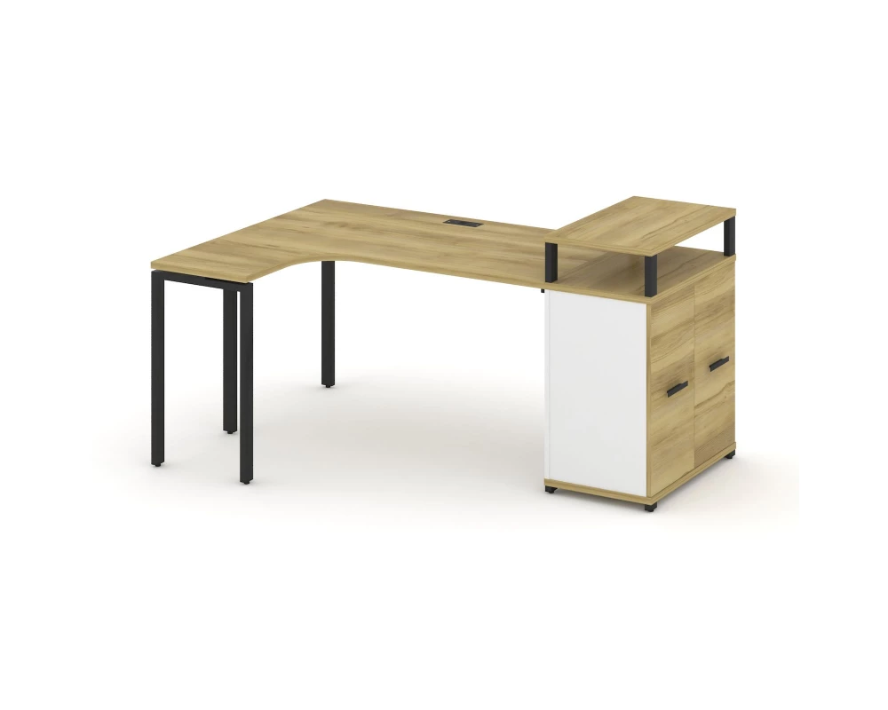 Стол эргономичный с опорным распаш. шкафом с верх. горизонтом CN.SA-211(L) B 1800x1180x917 Concept