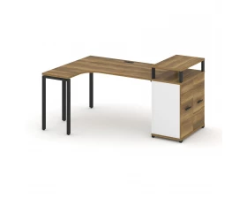 Стол эргономичный с опорным распаш. шкафом с верх. горизонтом CN.SA-211(L) B 1800x1180x917 Concept images
