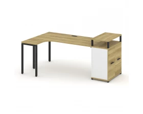 Стол эргономичный с опорным распаш. шкафом с верх. горизонтом CN.SA-212(L) B 2000x1180x917 Concept images