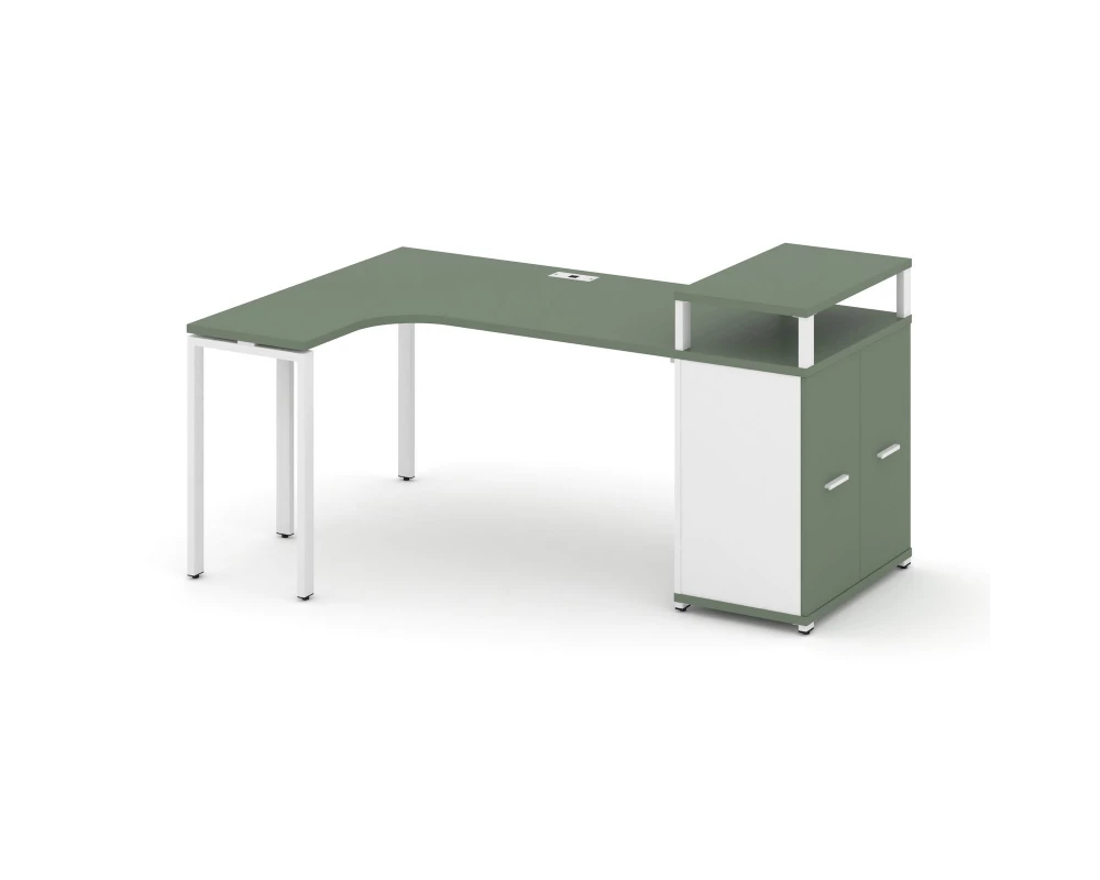 Стол эргономичный с опорным распаш. шкафом с верх. горизонтом CN.SA-212(L) W 2000x1180x917 Concept