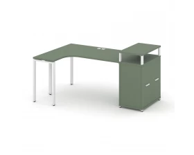 Стол эргономичный с опорным распаш. шкафом с верх. горизонтом CN.SA-212(L) W 2000x1180x917 Concept images