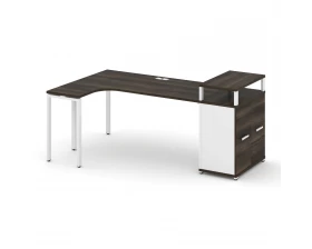 Стол эргономичный с опорным распаш. шкафом с верх. горизонтом CN.SA-212(L) W 2000x1180x917 Concept images