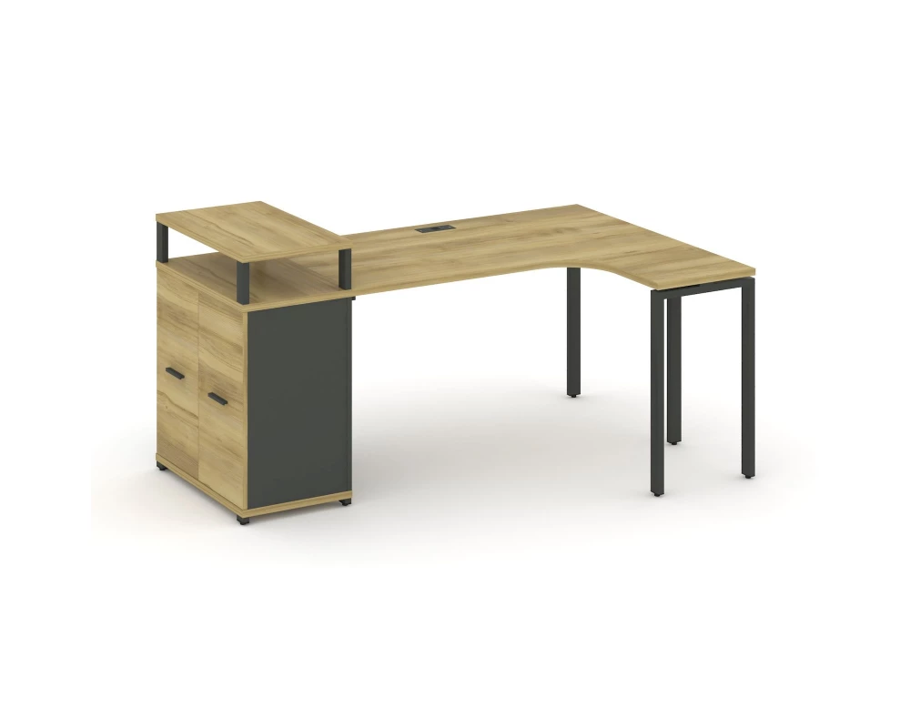 Стол эргономичный с опорным распаш. шкафом с верх. горизонтом CN.SA-212(R) A 2000x1180x917 Concept