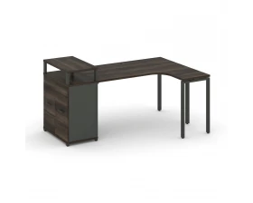 Стол эргономичный с опорным распаш. шкафом с верх. горизонтом CN.SA-212(R) A 2000x1180x917 Concept images