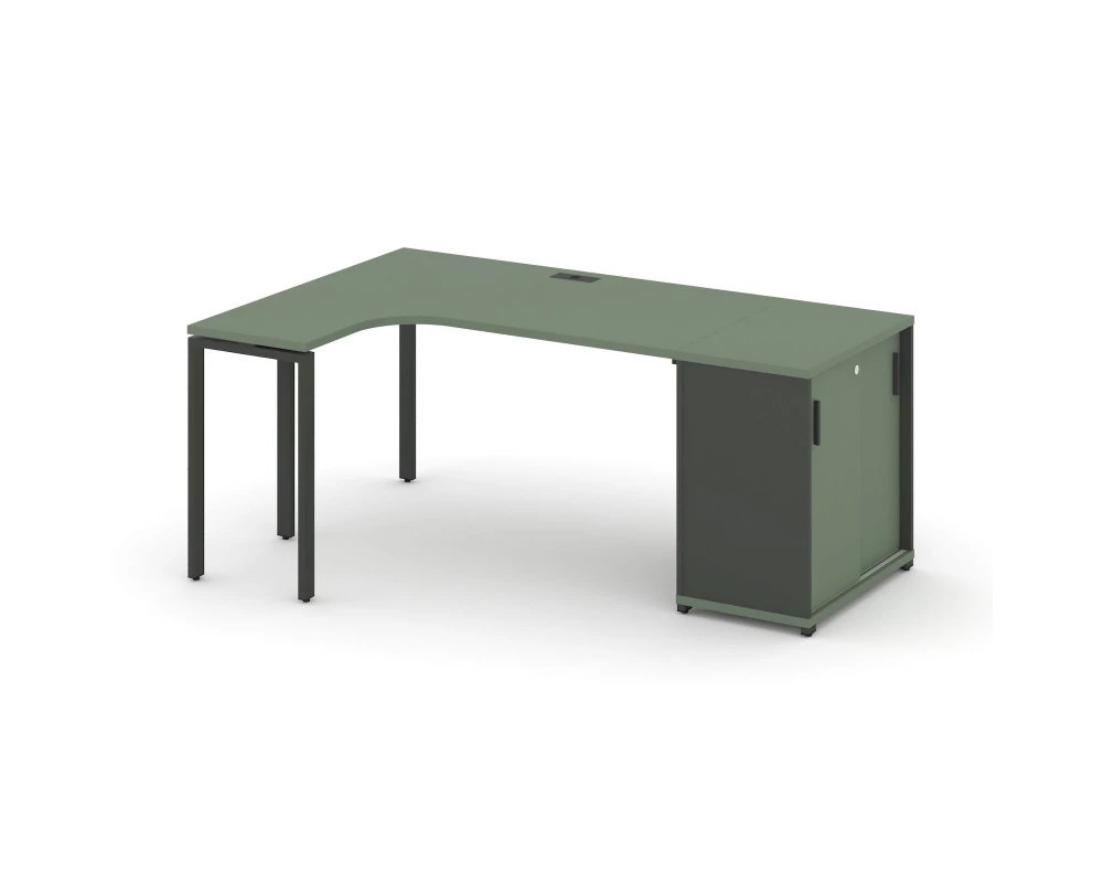 Стол эргономичный с опорным шкафом-купе CN.SA-218(L) A 2000x1180x750 Concept
