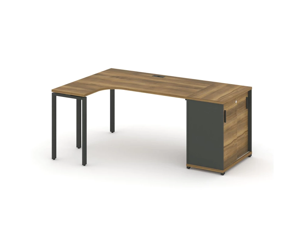 Стол эргономичный с опорным шкафом-купе CN.SA-218(L) A 2000x1180x750 Concept