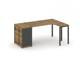 Стол эргономичный с опорным шкафом-купе CN.SA-218(R) A 2000x1180x750 Concept images