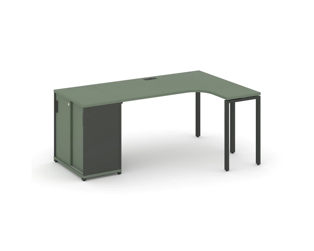 Стол эргономичный с опорным шкафом-купе CN.SA-218(R) A 2000x1180x750 Concept