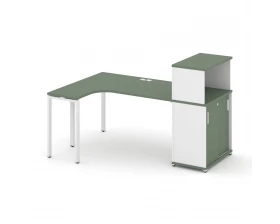 Стол эргономичный с опорным шкафом-купе с надставкой низ. CN.SA-220(L) W 2000x1180x1140 Concept images