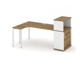 Стол эргономичный с опорным шкафом-купе с надставкой низ. CN.SA-220(L) W 2000x1180x1140 Concept images