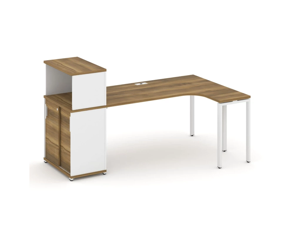 Стол эргономичный с опорным шкафом-купе с надставкой низ. CN.SA-220(R) W 2000x1180x1140 Concept