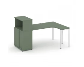 Стол эргономичный с опорным шкафом-купе с надставкой низ. CN.SA-220(R) W 2000x1180x1140 Concept images