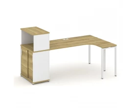 Стол эргономичный с опорным шкафом-купе с надставкой низ. CN.SA-220(R) W 2000x1180x1140 Concept images