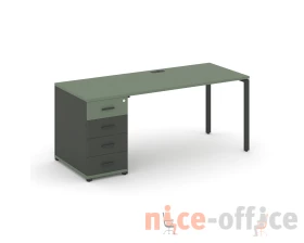 Стол рабочий с 1 опорной тумбой CN.SP-401 W 1400x720x750 Концепт / Concept images