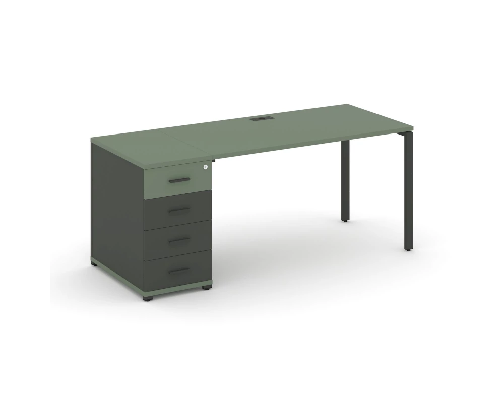 Стол рабочий с 1 опорной тумбой CN.SP-404 W 2000x720x750 Concept