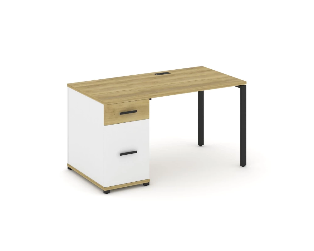 Стол рабочий с 1 опорной тумбой CN.SP-405 W 1400x720x750 Concept