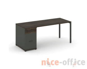 Стол рабочий с 1 опорной тумбой CN.SP-405 W 1400x720x750 Концепт / Concept images