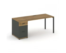 Стол рабочий с 1 опорной тумбой CN.SP-405 W 1400x720x750 Concept images