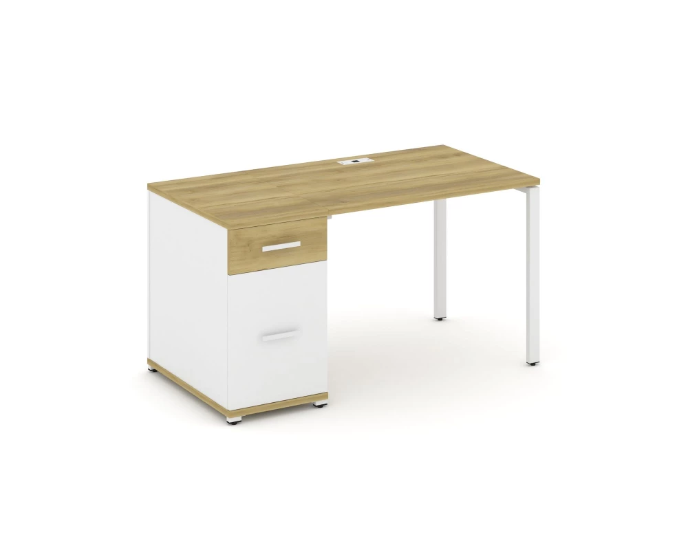 Стол рабочий с 1 опорной тумбой CN.SP-405 W 1400x720x750 Concept
