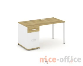 Стол рабочий с 1 опорной тумбой CN.SP-405 W 1400x720x750 Концепт / Concept images