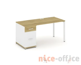 Стол рабочий с 1 опорной тумбой CN.SP-406 W 1600x720x750 Концепт / Concept images