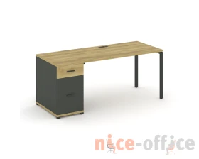 Стол рабочий с 1 опорной тумбой CN.SP-406 W 1600x720x750 Концепт / Concept images