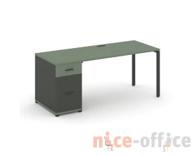 Стол рабочий с 1 опорной тумбой CN.SP-406 W 1600x720x750 Концепт / Concept images