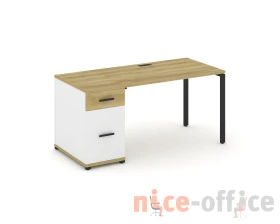Стол рабочий с 1 опорной тумбой CN.SP-406 W 1600x720x750 Концепт / Concept images